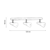 Julietta Ceiling Lamp 3xE14 Max.40W Bleached Oak/White Glass 2215332