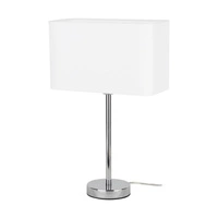 Cadre Table Lamp 1xE27 Max.25W Chrome Metal/Transparent PVC Cable/White Fabric Cable 93920128