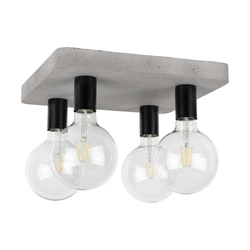 Fortan Ceiling Lamp 4xE27 Max.60W Gray Concrete/Black Metal 8254436