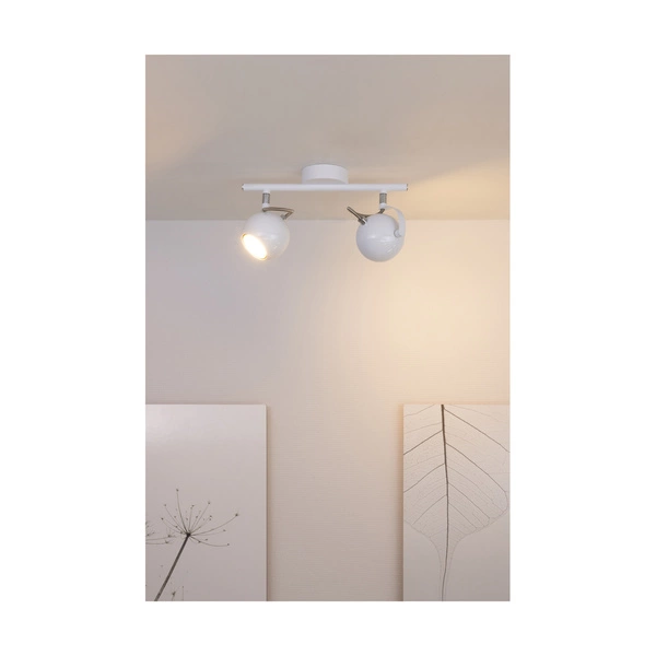 Lea Ceiling Lamp 2xGU10 Max.50W Chrome Metal/White Metal 5019202