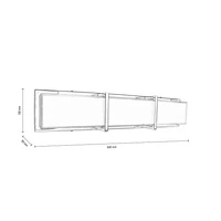 Lampa ścienna ZOEY biała prostokąt 64cm 3460128