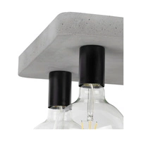 Fortan Ceiling Lamp 4xE27 Max.60W Gray Concrete/Black Metal 8254436