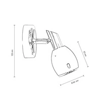 Colors Wall Lamp 1xGU10 Max.50W Black Metal/Chrome Metal 2212104