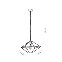 Gaia Pendant Lamp 1xE27 Max.60W Black Metal/Black PVC Cable 1840104