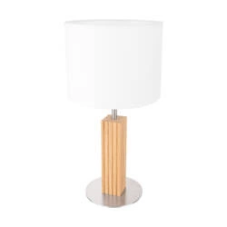 Riflet Table Lamp 1xE27 max. 40W Oiled Oak/Matte Nickel/White Small 7012912611691