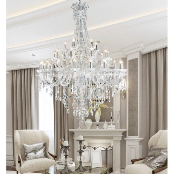 Queen Chandelier 35xE14 Max.40W Transparent/Chrome 9140352