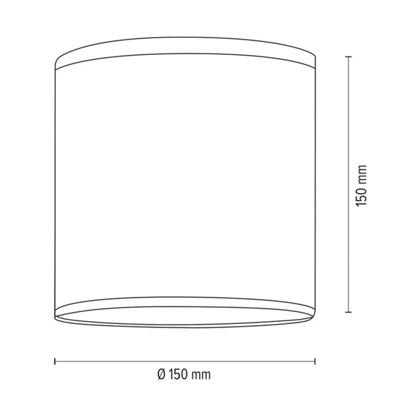 Lampshade Cylinder E27 H20 Beige Linen A1241