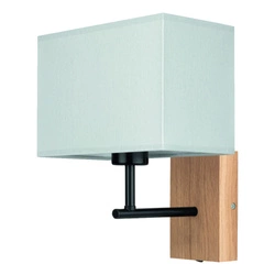 Sonar Wall lamp 1xE27 Max.25W Oiled Oak/Black/Grey 5723974