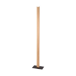 Twin Floor Lamp 2xLED 24V Int. 36W Black/Oiled Oak with Touch Dimmer 6027406800000