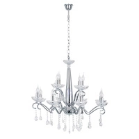 Alessa Pendant Lamp 12xE14 Max.40W Chrome Metal/Transparent Glass 9011228