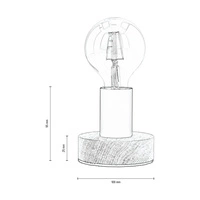Enar Table Lamp 1xE27 Max.25W Gray Concrete/Black Metal/Black PVC Cable 7604936