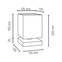 Inger Table Lamp 1xE27 Max.25W Walnut/White 7284176