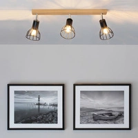 Megan Wood Lampa Sufitowa 3xE14 Max.40W Dąb Olejowany/Czarny 2344374