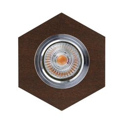 Vitar Wood Ceiling Eyelet Incl. 1xLED GU10 6W Walnut/Chrome 2518176