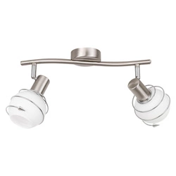 Daria Ceiling Lamp 2xE14 Max.40W Satin Metal/White Glass 2093227