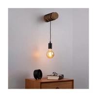 Trabo Short Wall lamp 1xE27 Max.25W Stained Pine/Black/Black PVC 6834151