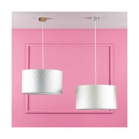 Mirabella Pendant Lamp 1xE27 Max.60W Oiled Oak/White Fabric Cable/Pearl Synthetic Material Shade 1691874