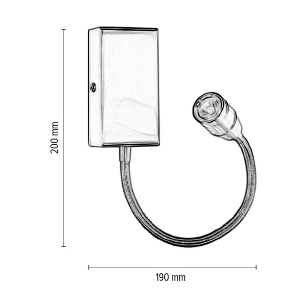 Lampa ścienna Relax w zestawie 1xLED 110lm 3000K 1W Satynowy Metal 5720127