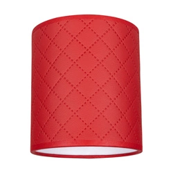 Lampshade Cylinder E27 H20 Red Fabric A0973