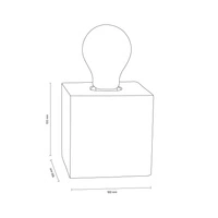 Trongo Square Table Lamp 1xE27 Max.25W Walnut/Black 7171976