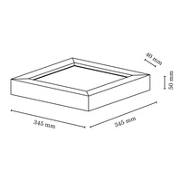 Kwadratowa Lampa Sufitowa Vivica 1xLED Zintegrowana 2280lm 4000K 24W Dąb Olejowany/Biały Materiał Syntetyczny 2088074