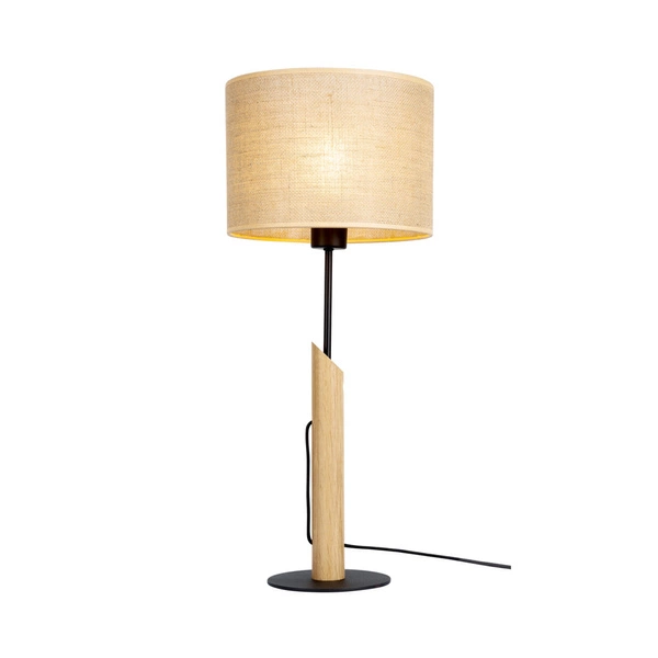 Colette Jute Lampa Stołowa 1xE27 Max.60W Czarny/Dąb Olejowany/Czarny/Beżowy 86214904