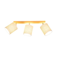 Boho Ceiling Lamp 3xE27 Max.25W Oiled Oak/Beige Linen 56791374