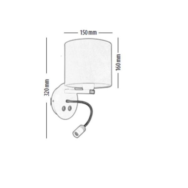 TURID II wall lamp white+ led for reading 5855102