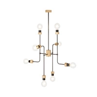 Montix Ceiling Lamp 8xE27 Max.40W Oiled Oak/Black Metal 9244874