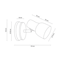 Svantje Wall Lamp 1xE14 Max.40W Birch Wood/White Metal 2239160