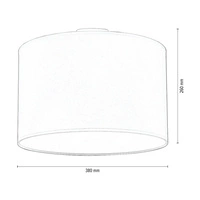 Lampa sufitowa Timon 1xE27 maks. 40W biały metal/biały klosz z tkaniny 4620104