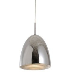 Mads Pendant Lamp 1xE27 Max.60W Chrome Metal/Transparent PVC Cable