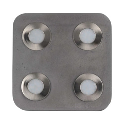 Cool Ceiling Lamp Incl. 4xLED Integrated 300lm 3000K 5W Gray Concrete/Satin Metal 2291436