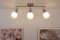 Lampa Sufitowa Sara 3xE14 Max.40W Metal Satin/Białe Szkło 2841032