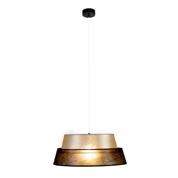 Nevoa Lampa Wisząca 1xE27 Max.60W Czarny/Transparentny PVC/Srebrny-Czarny 150060104