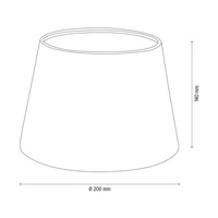 Lampshade Cone E27 H20 Black Fabric A1412