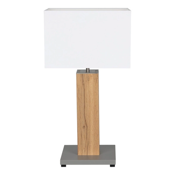 Milano Table Lamp 1xE27 Max.40W Gray/Oak veneer/Transparent PVC/White 860219187