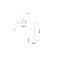 Mandarine Lampa Podłogowa 1xE27 Max.60W Czarny/Dąb Olejowany/Czarny 75013904