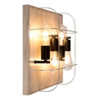 Netuno Wall/Ceiling Lamp 4xE27 Max.15W LED Stained Pine Gray/Black Metal/Silver Metal 92074457