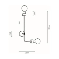 BRITOP kinkiet dwu punktowy MONTIX dąb olejowany 9244274 9244274