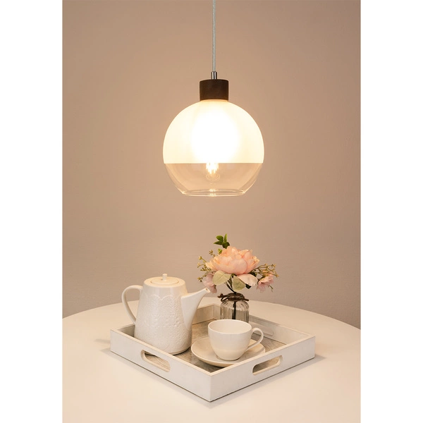 Linea Pendant Lamp 1xE27 Max.60W Walnut/Transparent/Frosted 1860176