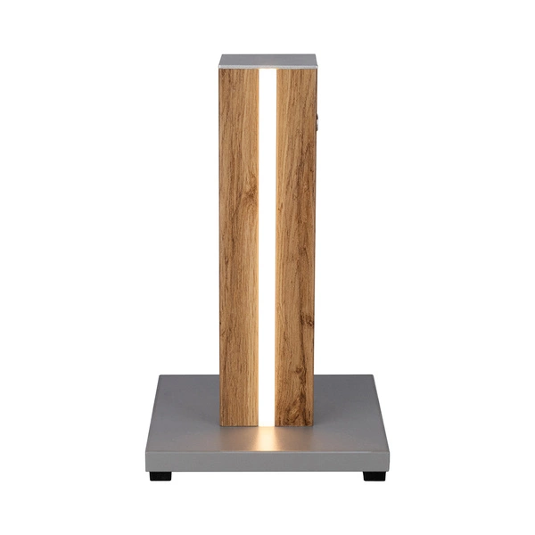 Flame Table Lamp 1xLED 12V Integrated 4.6W Gray/Oak veneer/Transparent PVC/Touch Dimmer 830119187