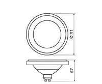 LED ES111 / GU10 15W ciepła 3000K kąt 30st BL DIMM