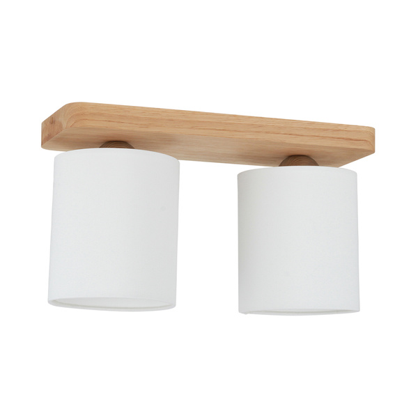 Jenta Ceiling Lamp 2xE27 Max.25W Oiled Oak/White