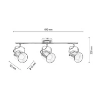 Lampa INGA listwa sufitowa 3 pkt chrom 2741328