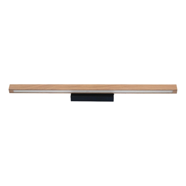 Aqua Viva Bathroom Wall Lamp Incl.1xLED 24V Integrated 12W Black/Oiled Oak IP44 19912104