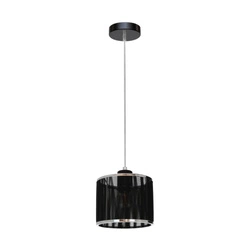 Anina Pendant Lamp 1xE14 Max.25W Black Metal/Transparent PVC Cable/Black-Chrome Shade 17930104