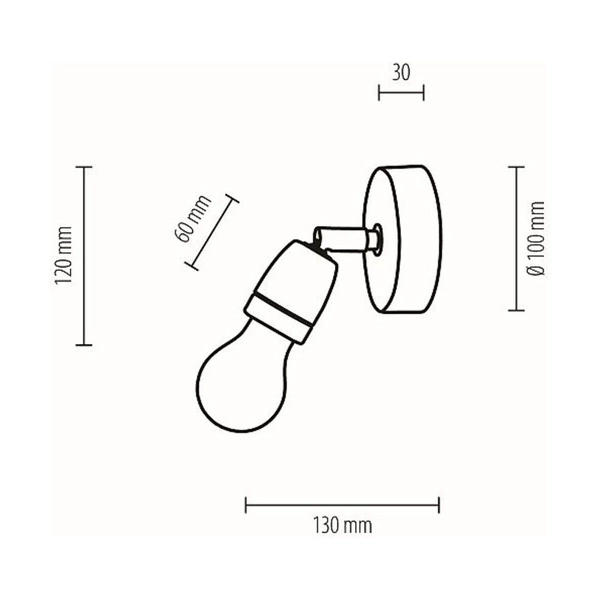 Kinkiet Porcia 1xE27 Max.25W Czarny Metal/Złoty Metal/Czarna Ceramika 8127104