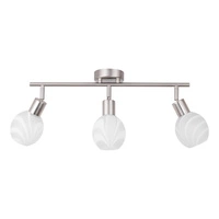 Lampa Sufitowa Sara 3xE14 Max.40W Metal Satin/Białe Szkło 2841032