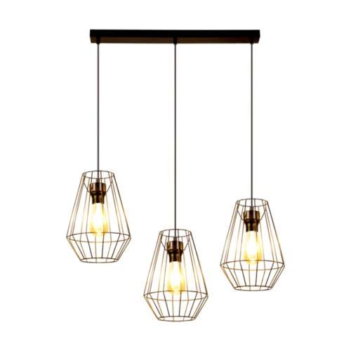 Endorfina Pendant Lamp 3xE27 Max.60W Black Metal/Black PVC Cable 1324304